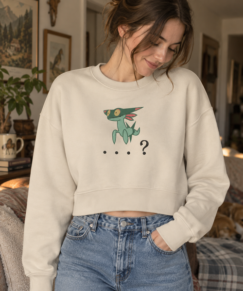 Confused Dreepy Embroidered Sweatshirt | Herba Mystica