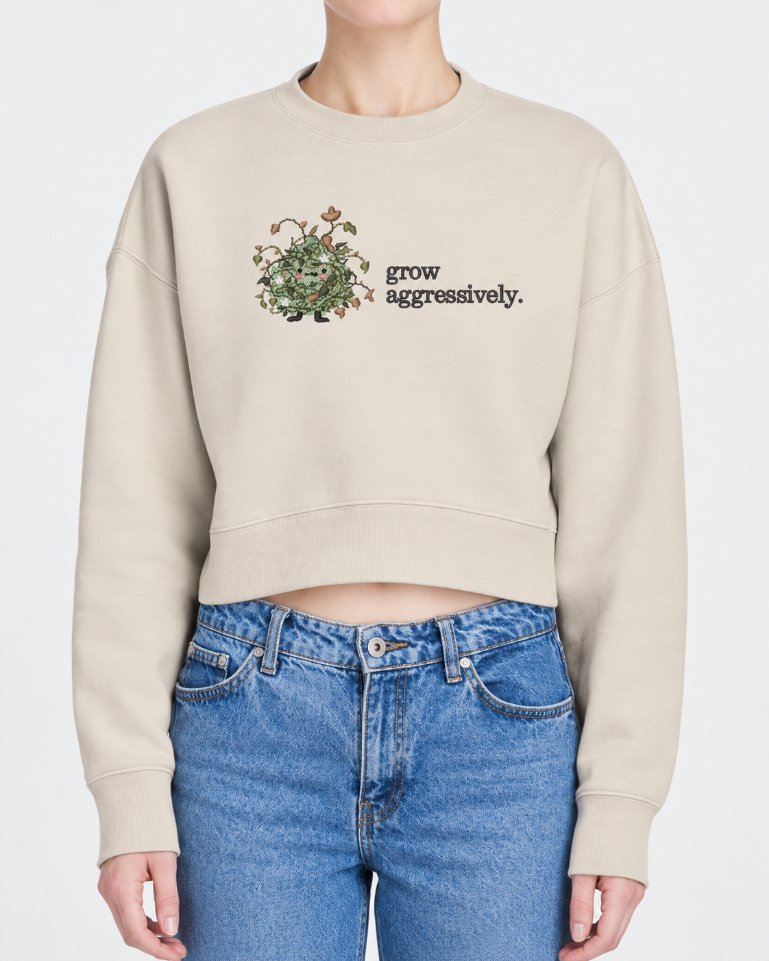 Grow Aggressively Embroidered Sweatshirt | Meep