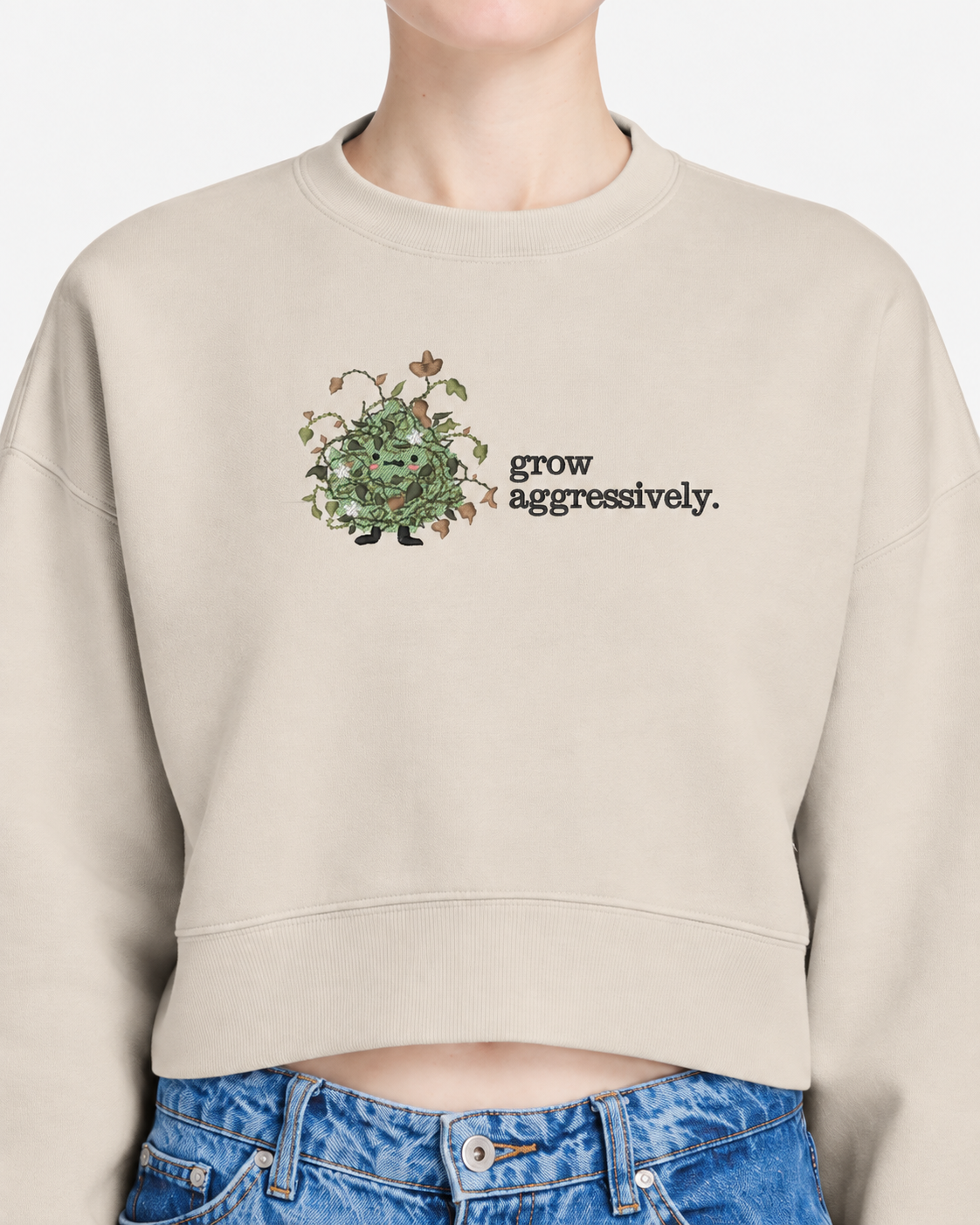 Grow Aggressively Embroidered Sweatshirt | Meep